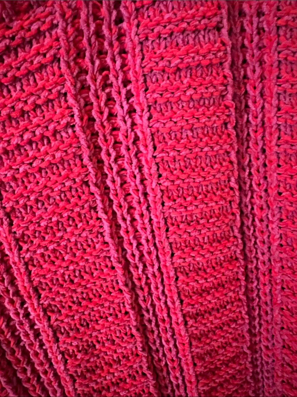 Cozy Ribbed Crewneck Sweater in Raspberry Red - Picture 3 of 4